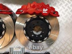 BMW M3 F80 380mm front brake kit with red AP Racing Radi Cal 6 pot calipers