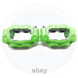 FOR SUBARU WRX STi GENUINE 4 POT FRONT BRAKE CALIPERS PAIR LEFT & RIGHT GREEN