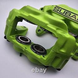 Genuine Front 4 Pot Brake Calipers For Subaru Impreza GDA Saloon WRX Turbo 01