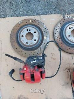 MERCEDES CLA45 AMG 2014 PAIR OF REAR TRW 1 POT BRAKE CALIPERS WITH DISCS 300mm