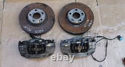 MERCEDES C CLASS W205 C350e PAIR OF FRONT BRAKE CALIPERS 4 POT WITH DISCS