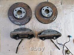 MERCEDES C CLASS W205 C350e PAIR OF FRONT BRAKE CALIPERS 4 POT WITH DISCS