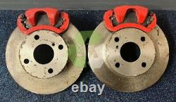 Mazda Eunos Mx5 Roadster Front Calipers Vented Brake Discs 1 Pot Red