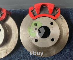 Mazda Eunos Mx5 Roadster Front Calipers Vented Brake Discs 1 Pot Red #18