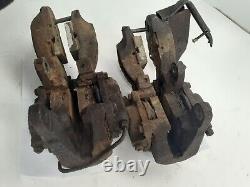 Pair Of Jaguar Dunlop Early E Type 420 Rear Hand Brake Calipers Detachable Pot