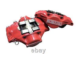 Rear 2 Pot Brake Calipers Red For Subaru Impreza GC8 Coupe WRX STI Jdm 92-00