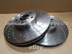 Subaru Impreza Reconditioned Front 4 Pot Brake Calipers Grooved Dimpled Discs