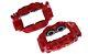 To Fit Subaru Impreza 4 Pot Front Brake Calipers Red Stainless Steel Pistons