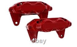 To Fit Subaru Impreza 4 pot front brake calipers RED Stainless Steel Pistons