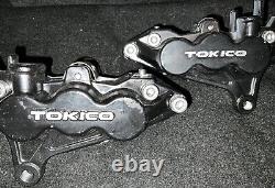 Tokico 6 pot front brake calipers with pads. Gsxr, tl, busa, zx9r