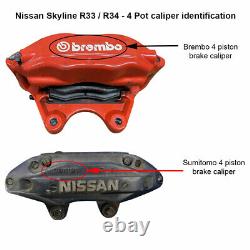 2x Kits de réparation de pistons d'étrier avant pour Nissan Skyline R33 R34 (Brembo 4 pistons)