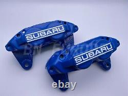 Étriers de frein avant Subaru Impreza reconstruits à 4 pistons, bleus, GDA GG9 WRX STI JDM 01-07.