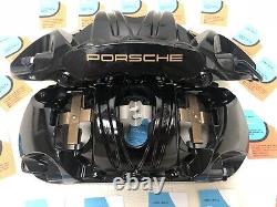 Porsche 911 991 Turbo S Exclusive series GT3 GT2 6 pot brake calipers PCCB 992 can be translated to French as 'Porsche 911 991 Turbo S Série Exclusive GT3 GT2 Étriers de frein à 6 pistons PCCB 992.'