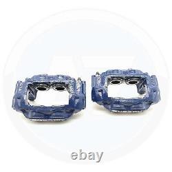 Pour Subaru Wrx Sti Genuine 4 Pot Front Brake Calipers Pair Left & Droit Blue Oem